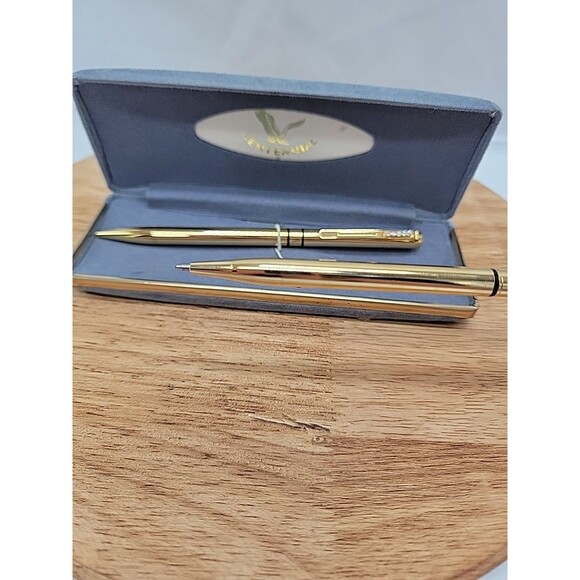 Centennial Pen Pencil Set Mechanical Ball Point Gold Tone Original Box Vintage - Picture 5 of 10
